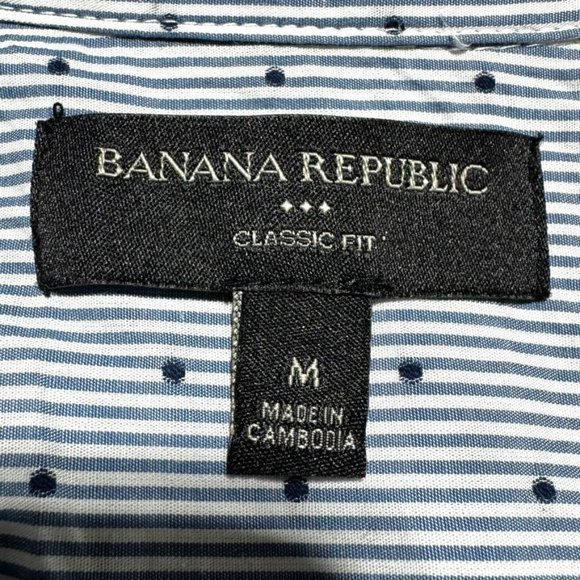 Banan Republic Button Front Shirt Blue Size Medium - Picture 2 of 6